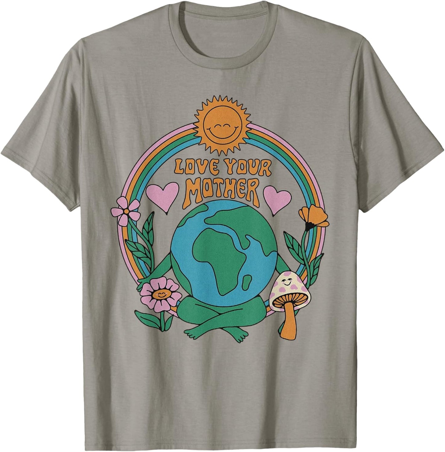 Love Your Mother Vintage Environmentally Friendly Earth Day T-Shirt - T-Shirt | Sand