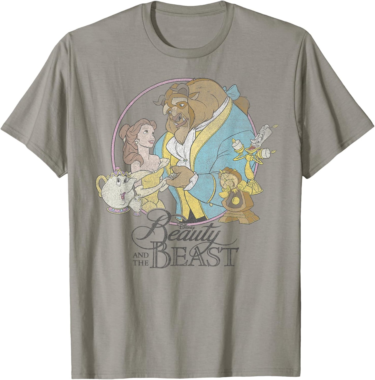 Disney Beauty And The Beast Classic Group Shot T-Shirt - T-Shirt | Sand
