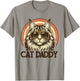 Cat Daddy Cool Maine Coon Cat Father's Day Retro Cat Dad T-Shirt - T-Shirt | Sand