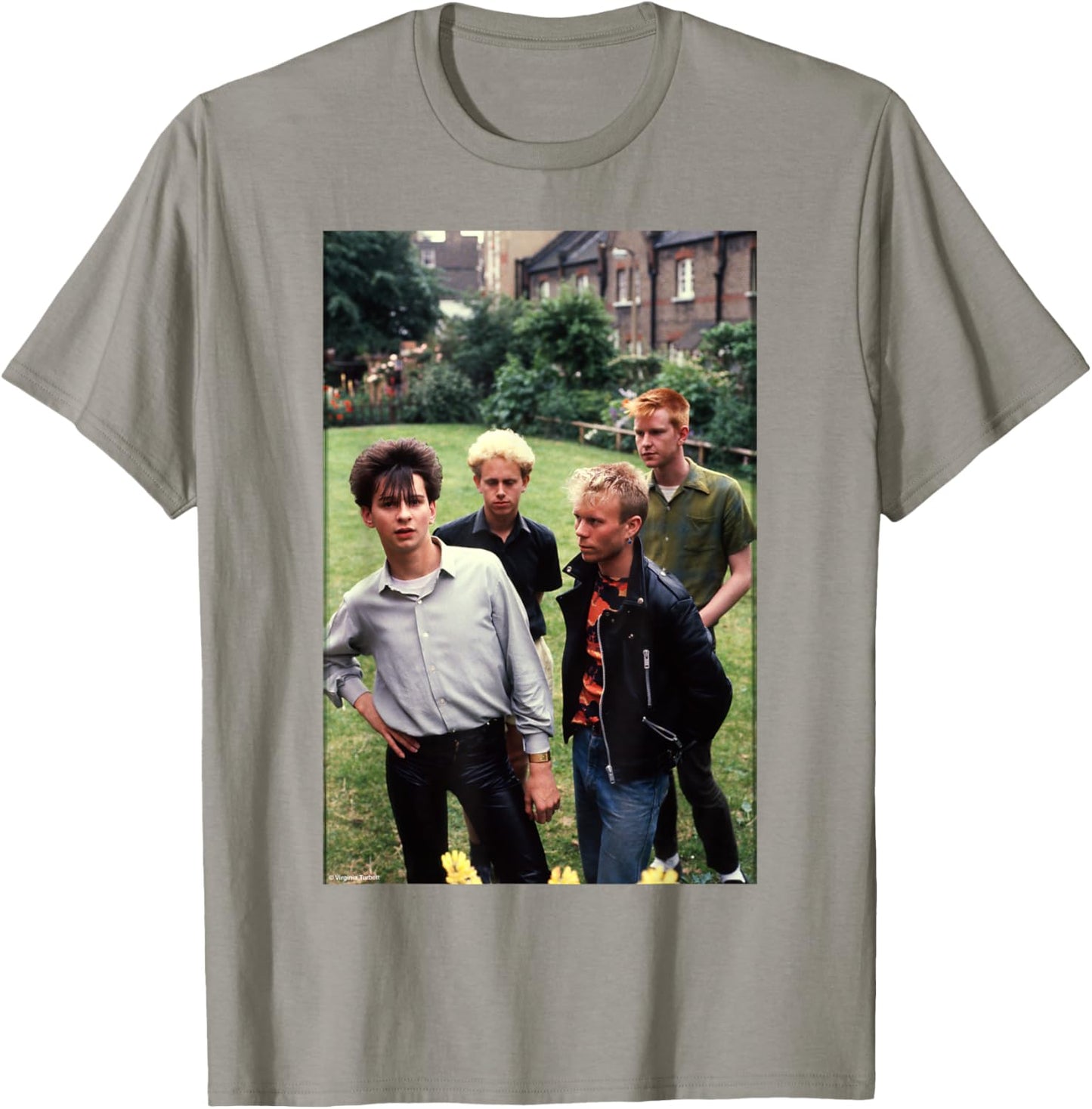 Depeche Mode Band Portrait 80s By Virginia Turbett T-Shirt - T-Shirt | Sand
