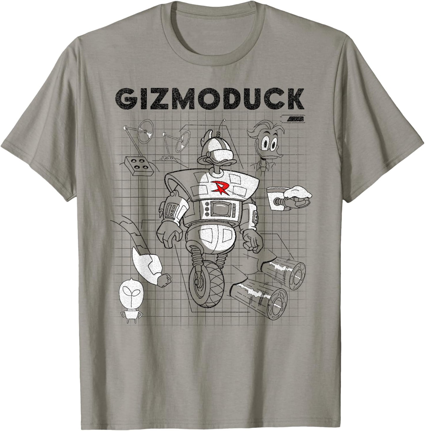 Disney DuckTales Gizmoduck Schematic T-Shirt - T-Shirt | Sand