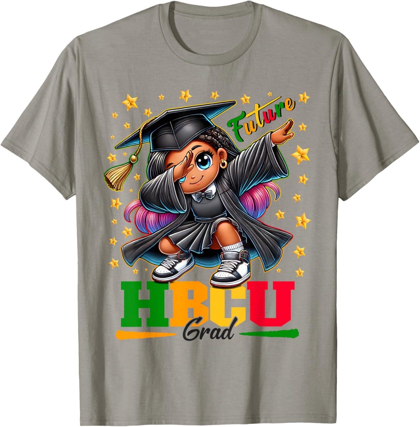 Future HBCU Grad Dabbing Girl Graduation for Girls Kids T-Shirt - T-Shirt | Sand
