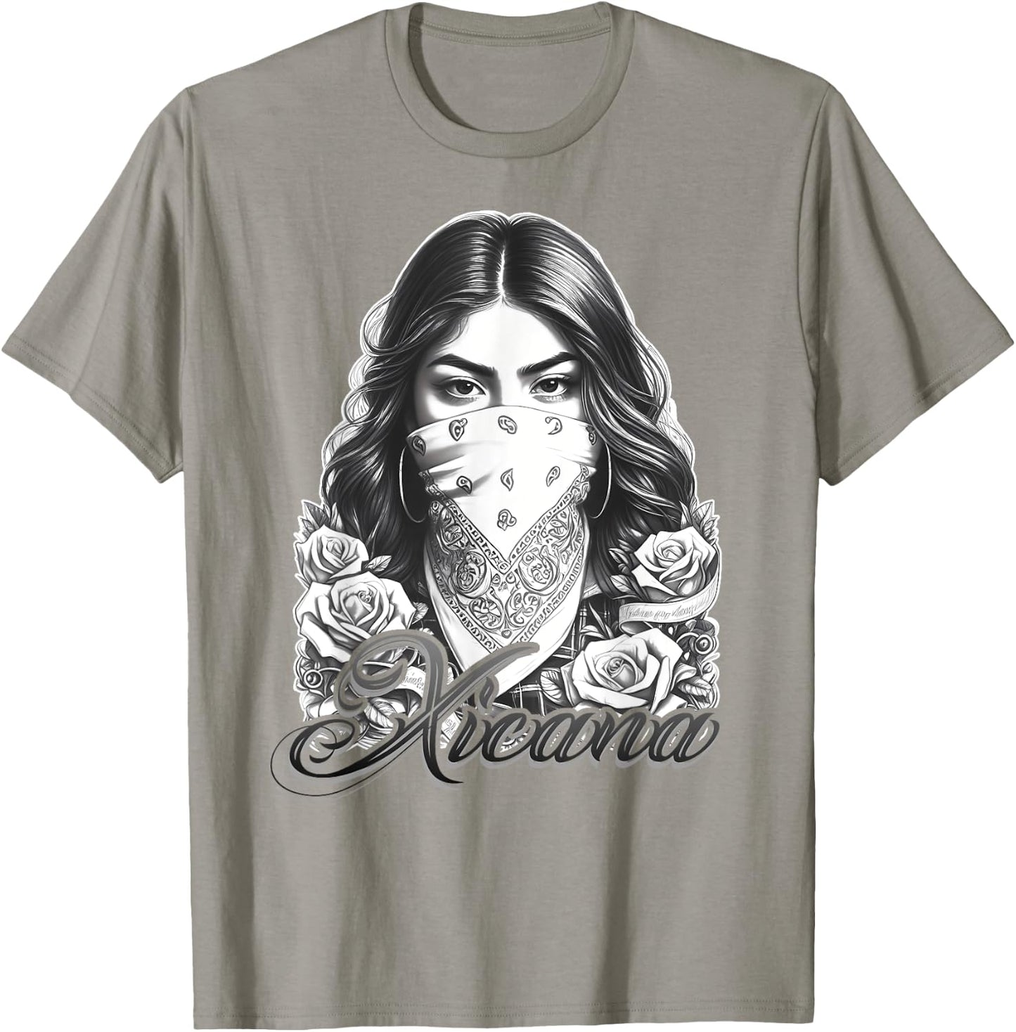 XICANA Chicana Shirt Tattoo Chicano Art Cholo T-Shirt - T-Shirt | Sand