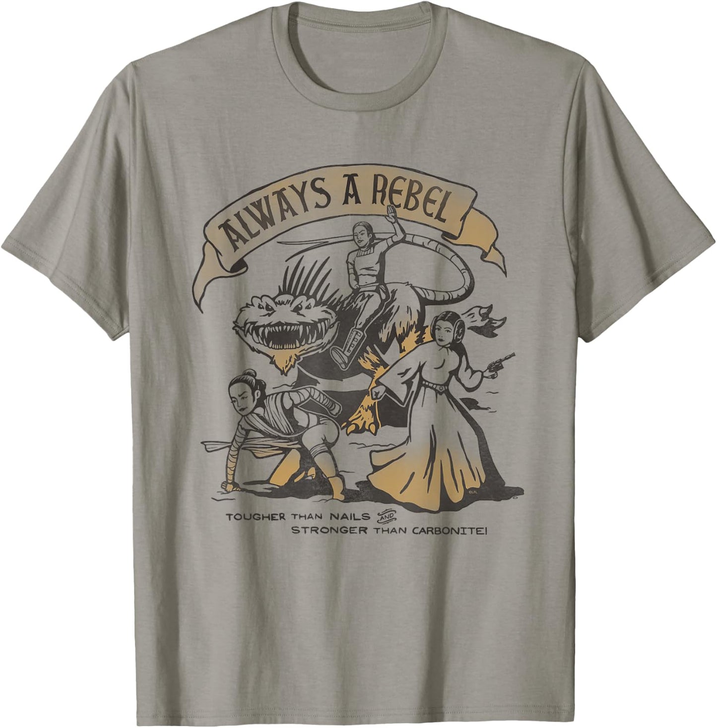 Star Wars Women of the Galaxy Leia Padmé Rey Always a Rebel T-Shirt - T-Shirt | Sand