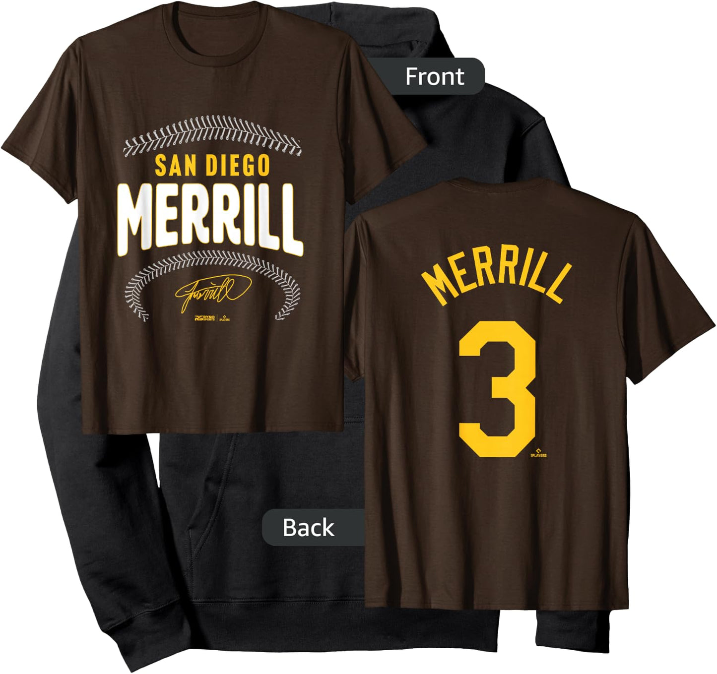 Jackson Merrill San Diego Name & Number (Front&Back) MLBPA Hoodie - Hoodie | Black