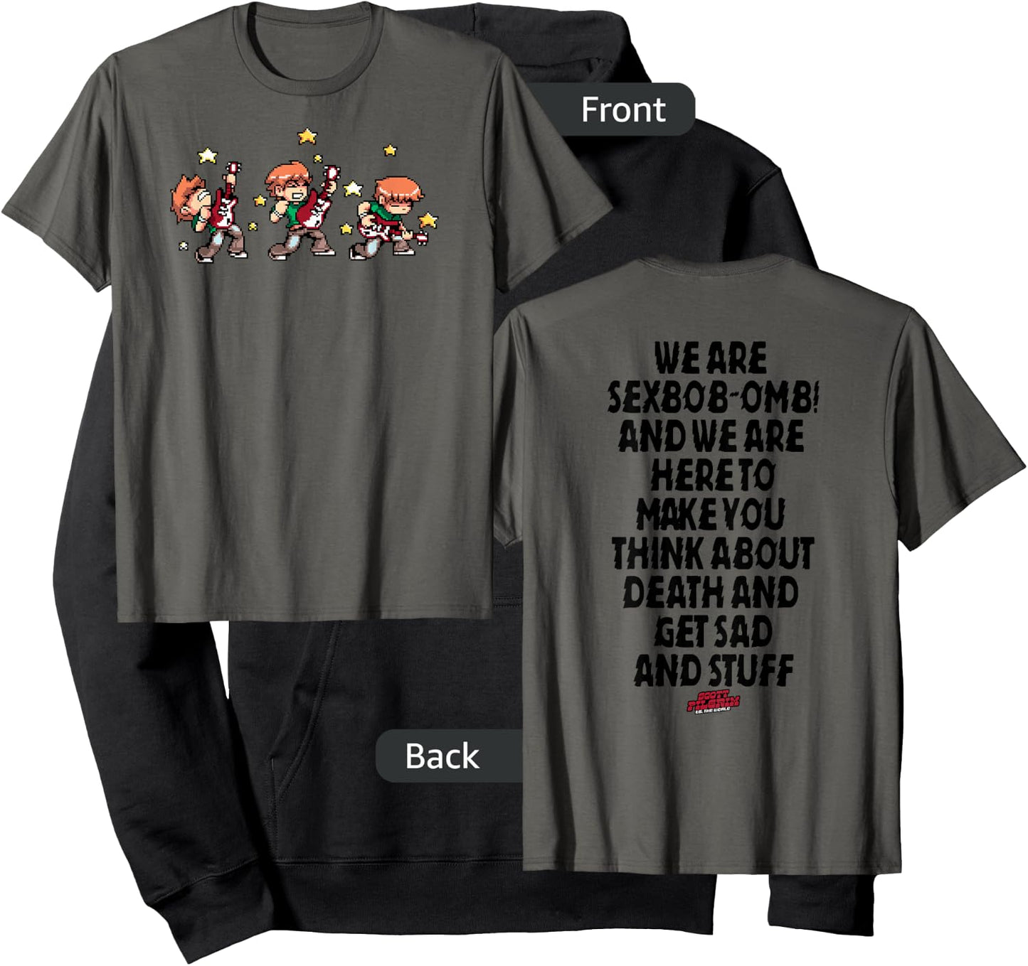 Scott Pilgrim Vs. The World Sexbob-Omb Scott Front & Back Hoodie - Hoodie | Black