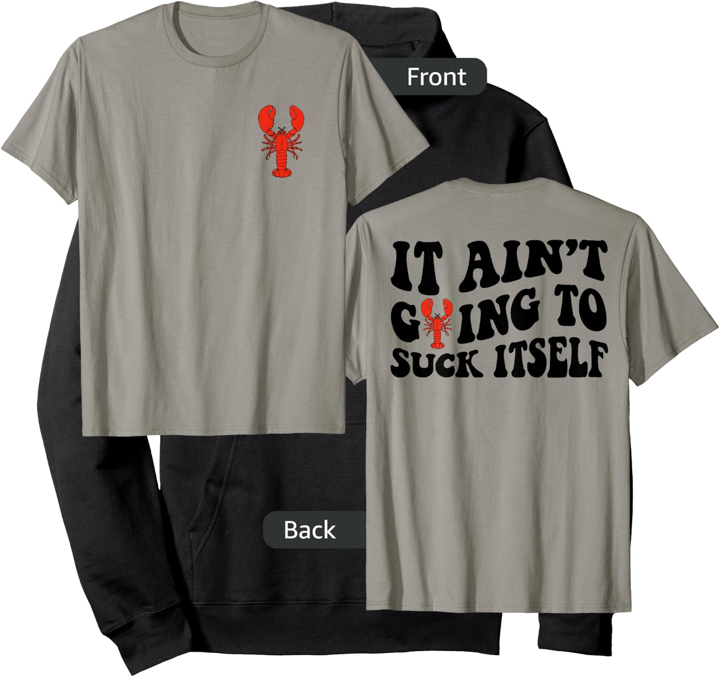 It Ain’t Going To Suck Itself Crawfish Funny Retro Wavy Hoodie - Hoodie | Black