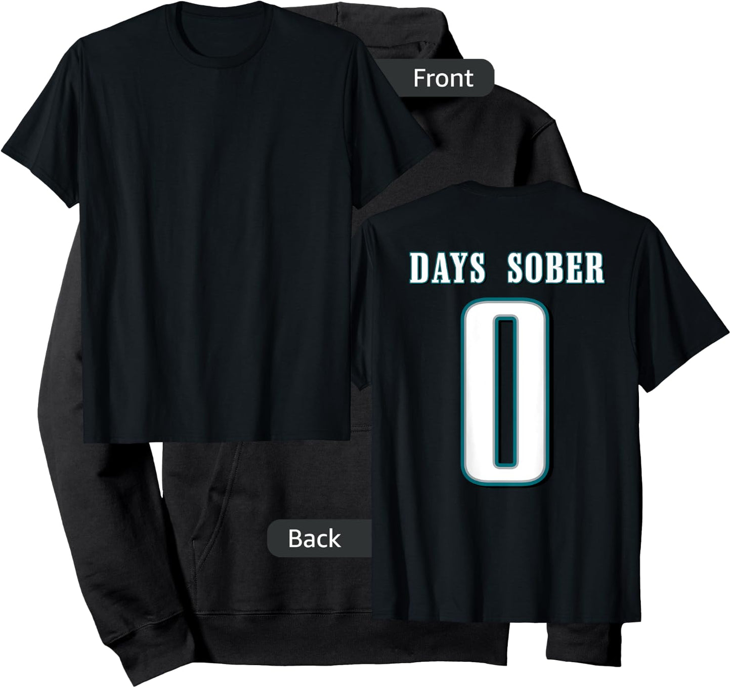 0 DAYS SOBER Jersey Funny Drinking Shirt for Alcohol Lover Hoodie - Hoodie | Black