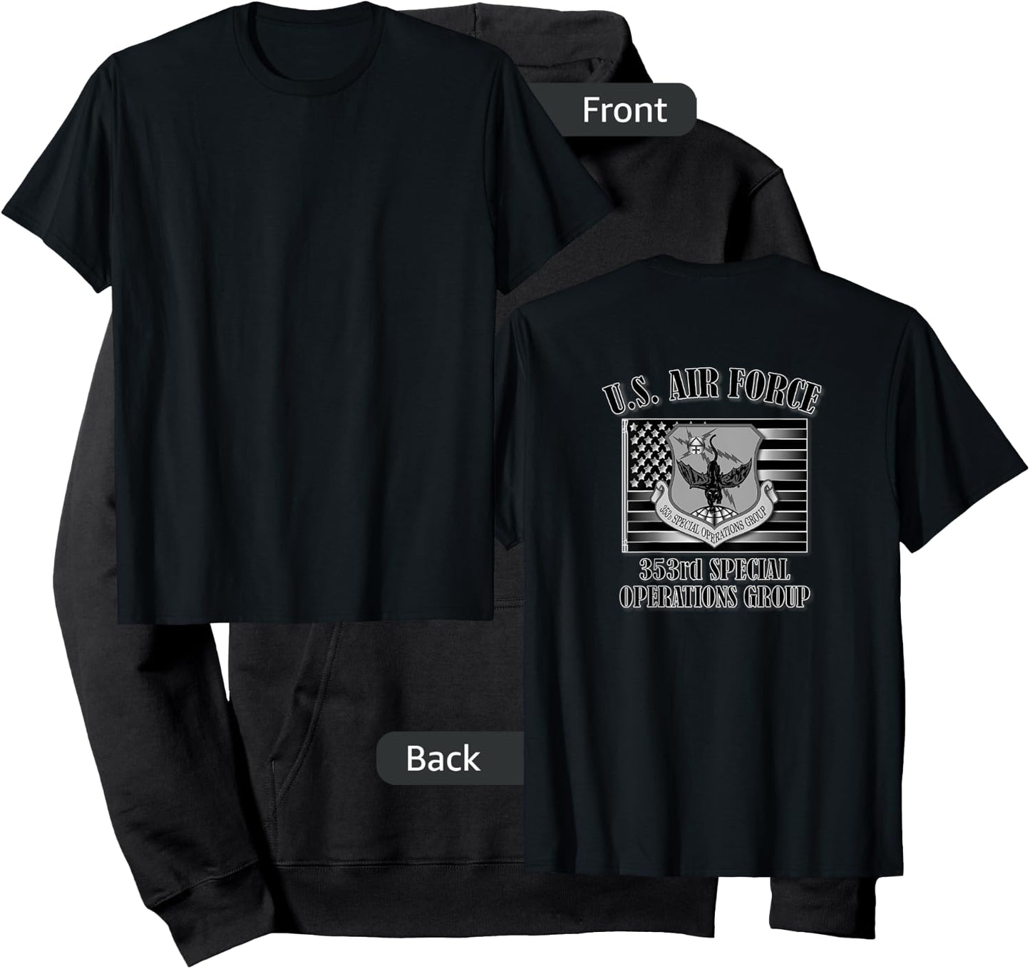 U.S. Air Force 353rd Special Operations Group (Back Design) Hoodie - Hoodie | Black