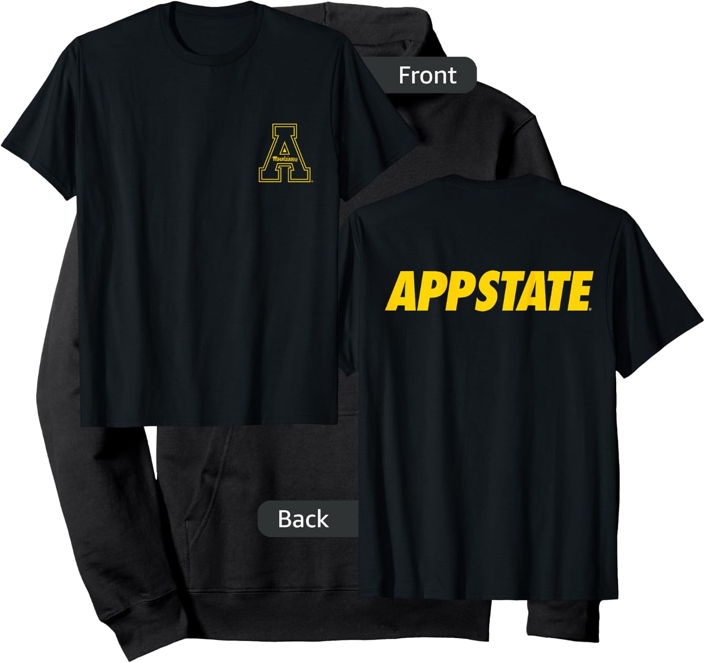 App State Mountaineers | Official NCAA | T1APPSP01 Hoodie - Hoodie | Black
