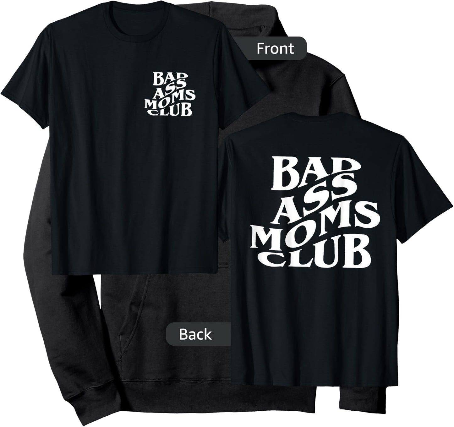 Bad Ass Moms Club, Badass Mama - Front and Back Hoodie - Hoodie | Black