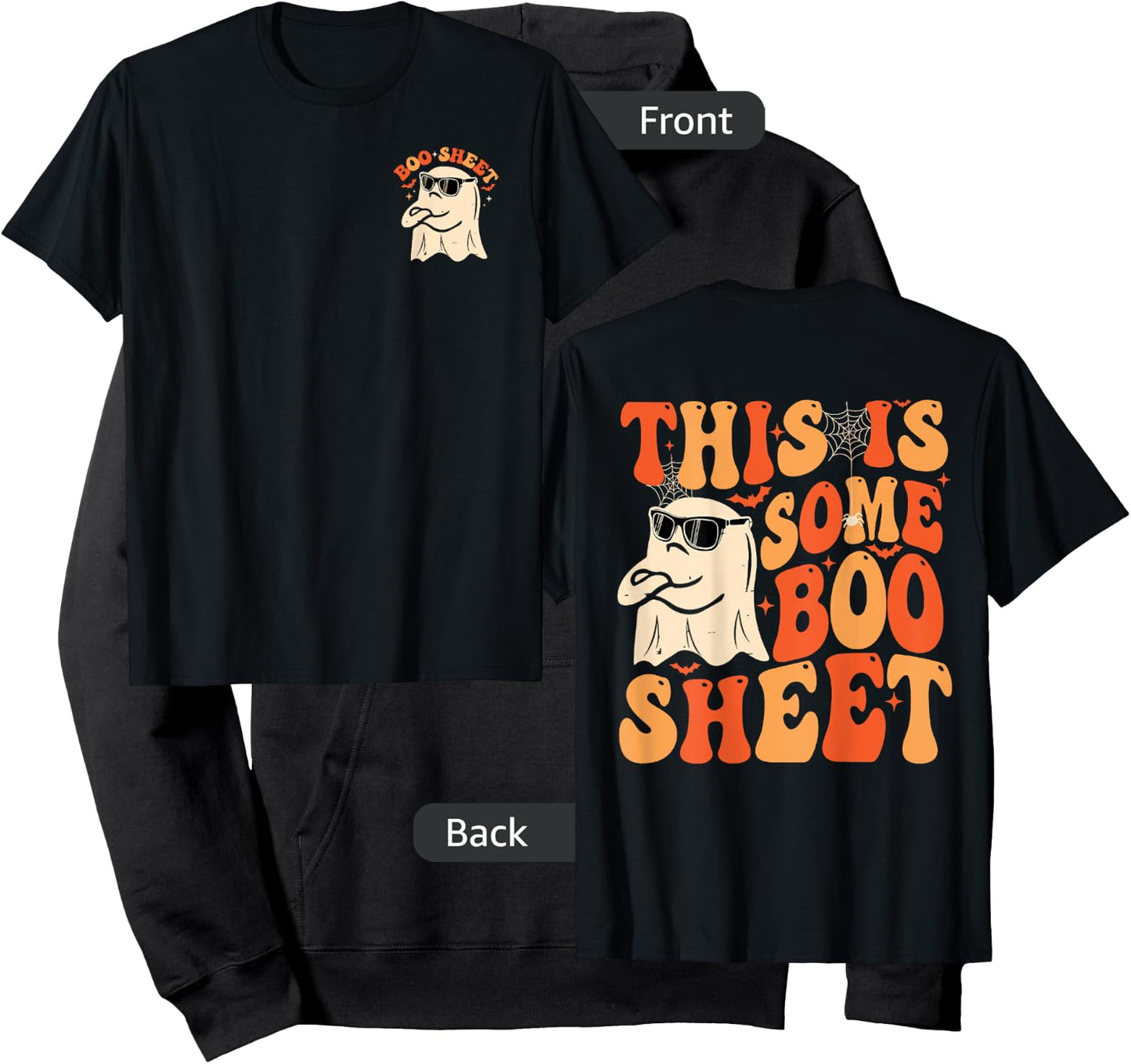 This Is Some Boo Sheet Funny Halloween Ghost Women Hoodie - Hoodie | Black