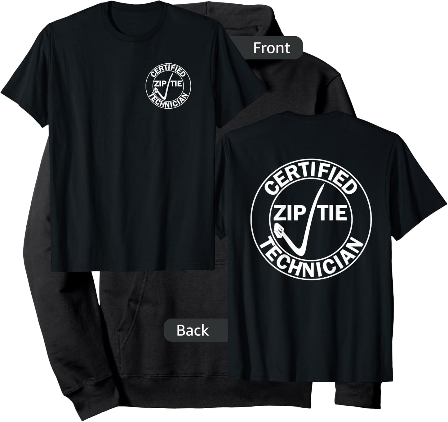 Men's Drifter - Certified zip tie technician XL Navy Hoodie - Hoodie | Black