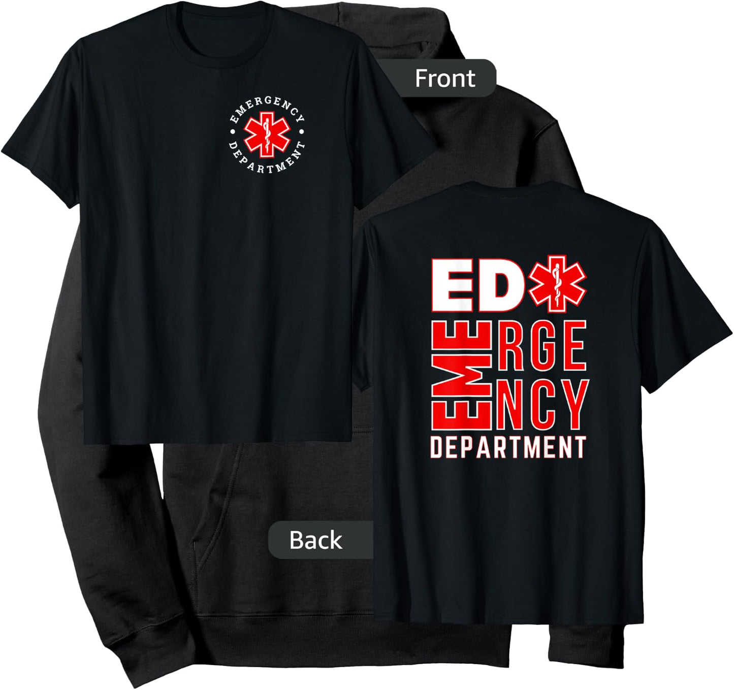 Emergency Department ER Trauma Front and Back Design Hoodie - Hoodie | Black