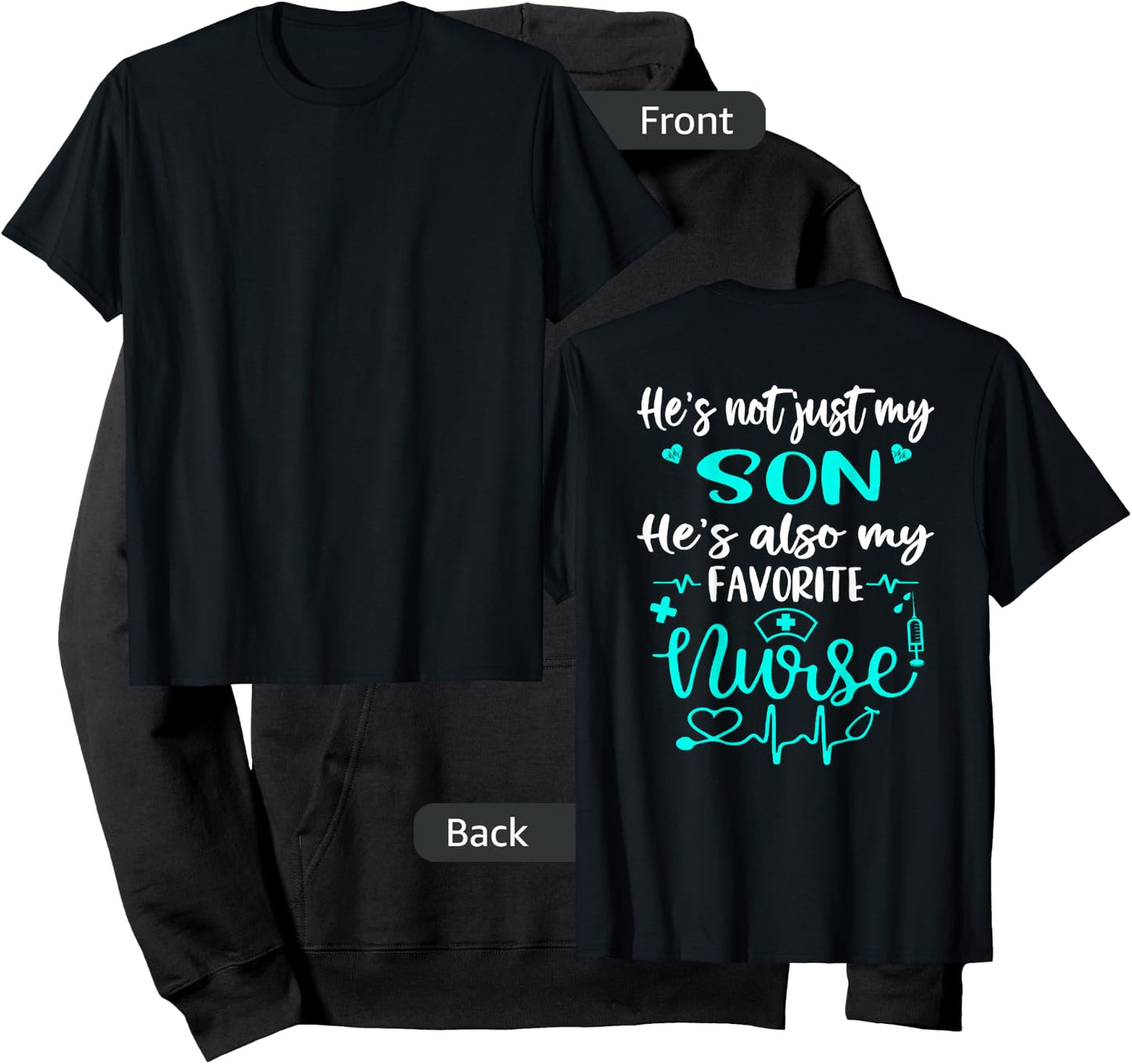 My Son Is A Nurse - Proud Nurse Mom Dad CNA LPN RN Parents Hoodie - Hoodie | Black