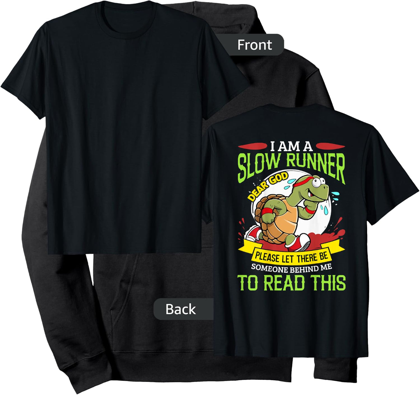 Leisurely Pace Joggers I Am A Slow Runner Turtle Humor Fitness , Small, Black Hoodie - Hoodie | Black