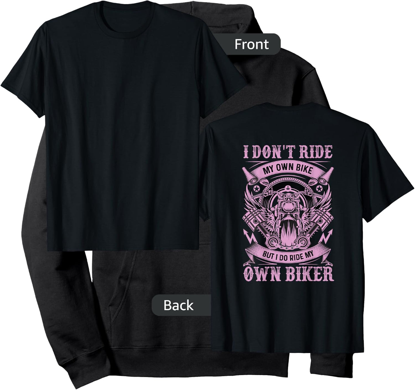 I Don'T Care My Own Bike But I Do Ride My Own Biker On Back Hoodie - Hoodie | Black