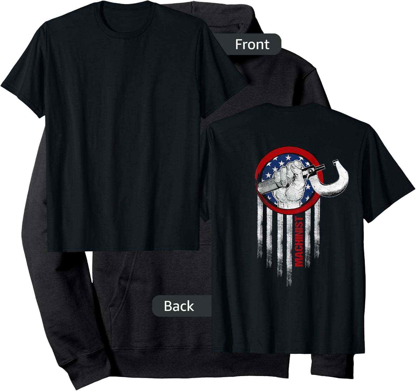 Machinist Gifts Design On Back Of Clothing Hoodie - Hoodie | Black
