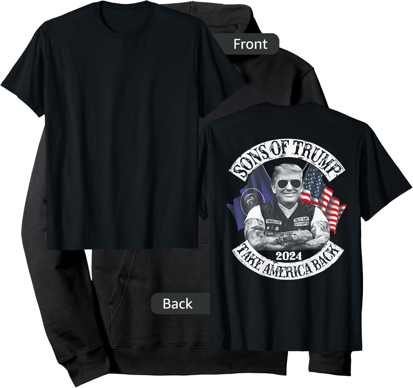 Sons Of Trump 2024 Take America Back (on back) Hoodie - Hoodie | Black