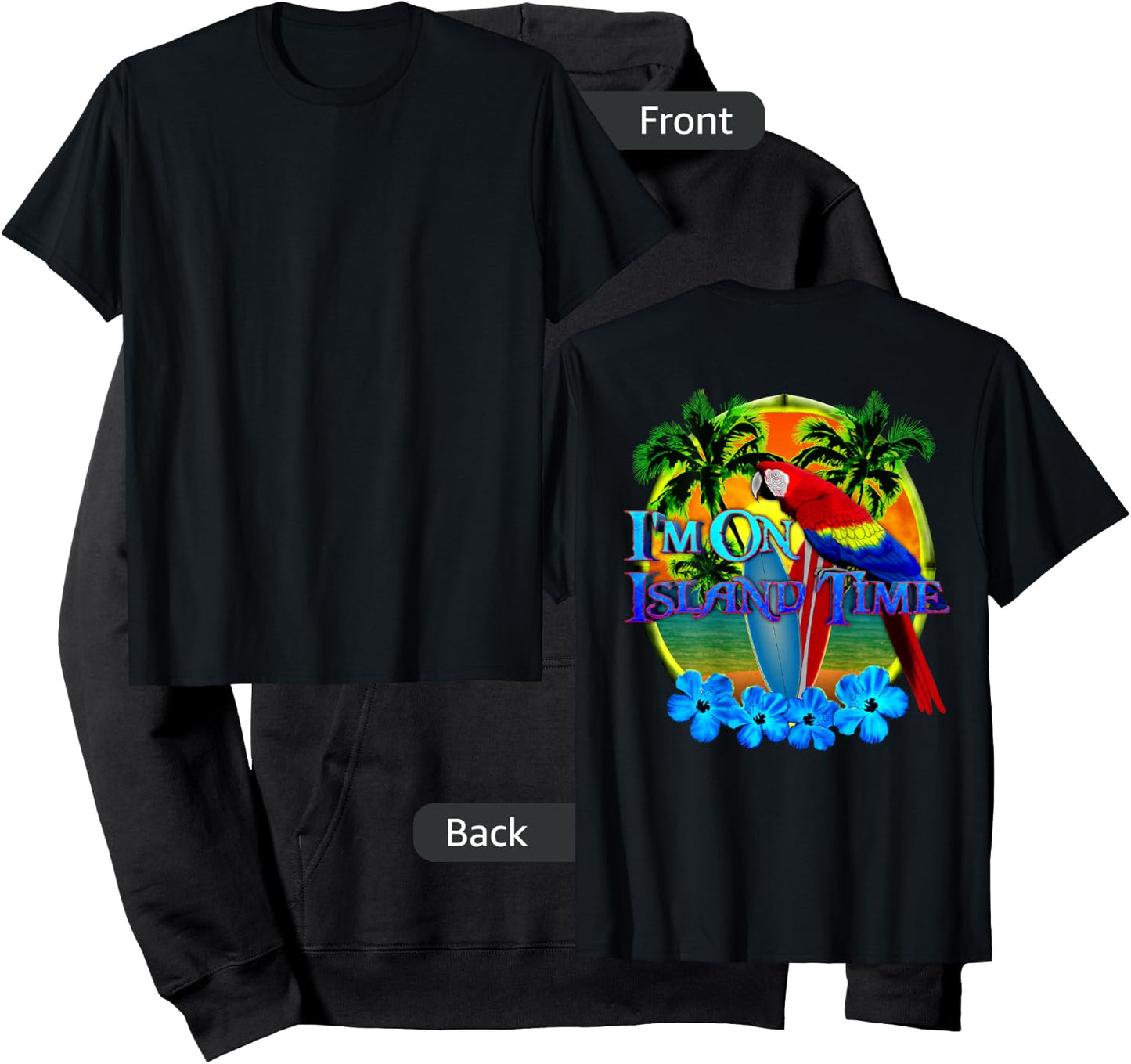 I'm On Island Time Tropical Beach Hoodie - Hoodie | Black