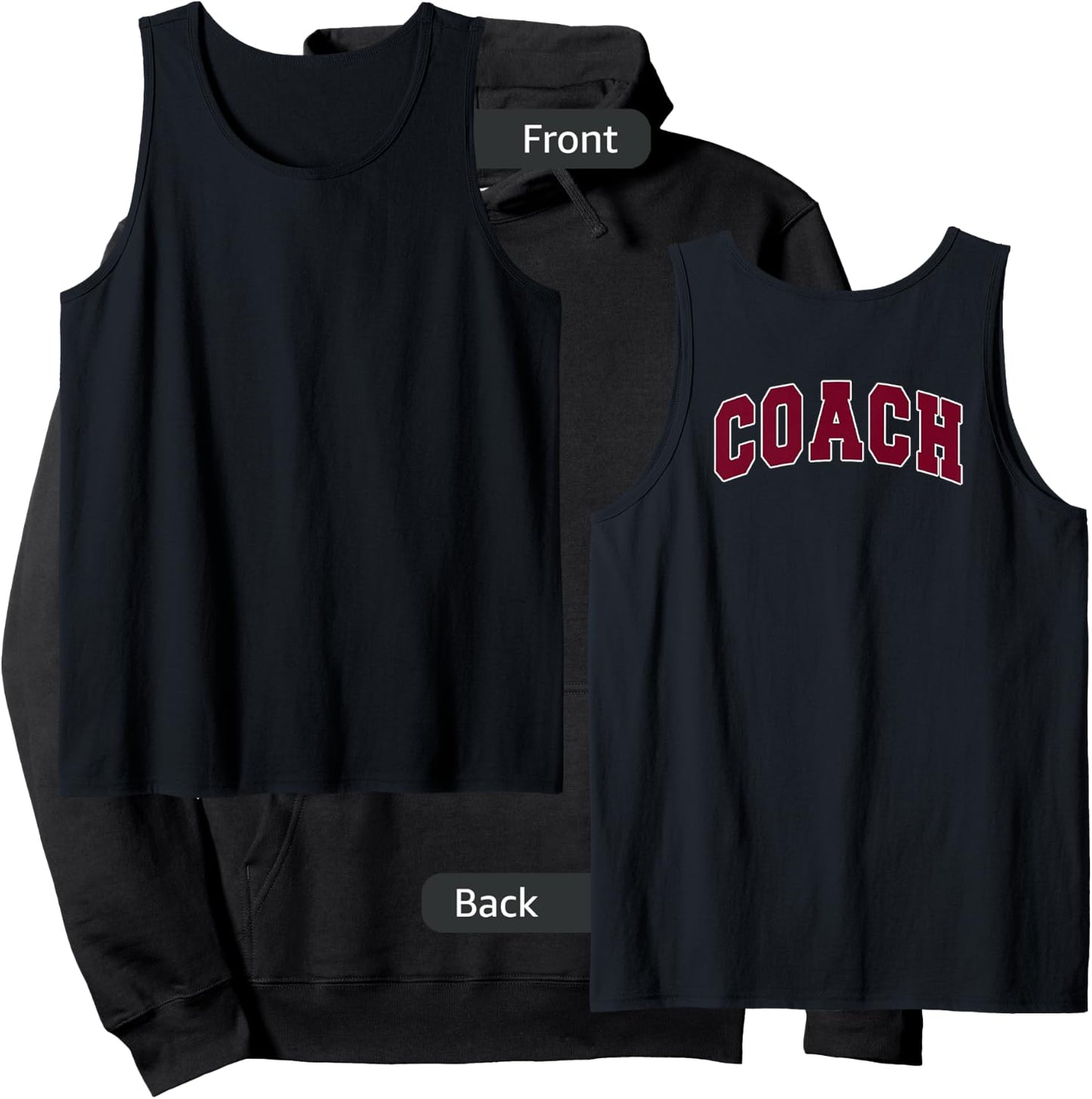 Coach Sports Trainer Vintage Varsity Team Red on the back Hoodie - Hoodie | Black