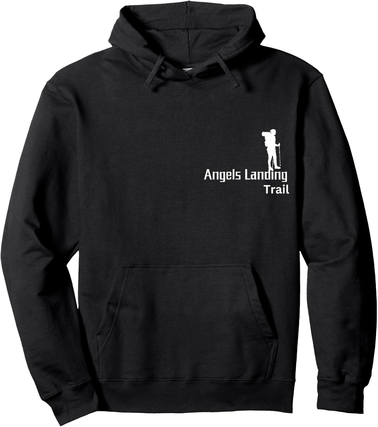 Angels Landing Trail, Mountain Adventurer, Nature Lover Hoodie - Hoodie | Black