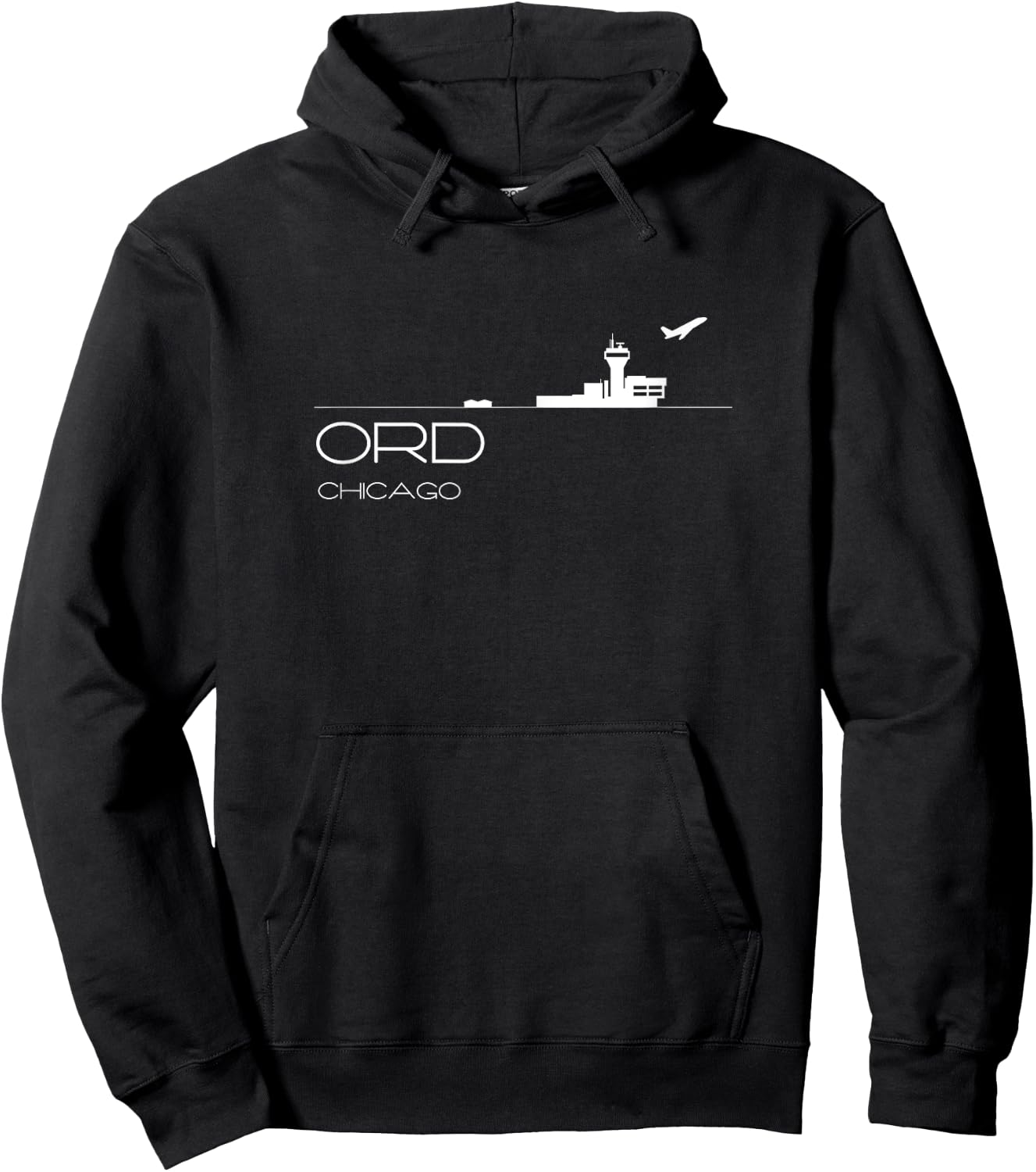 Chicago OHare Airport Code Souvenir Gift ORD Hoodie - Hoodie | Black