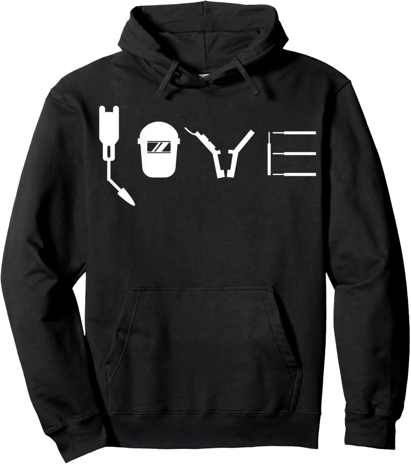 One Of A Kind Love For Welding 11 | Adults & Kids Weder Love Shirt | Black Modern Letter Print Hoodie - Hoodie | Black