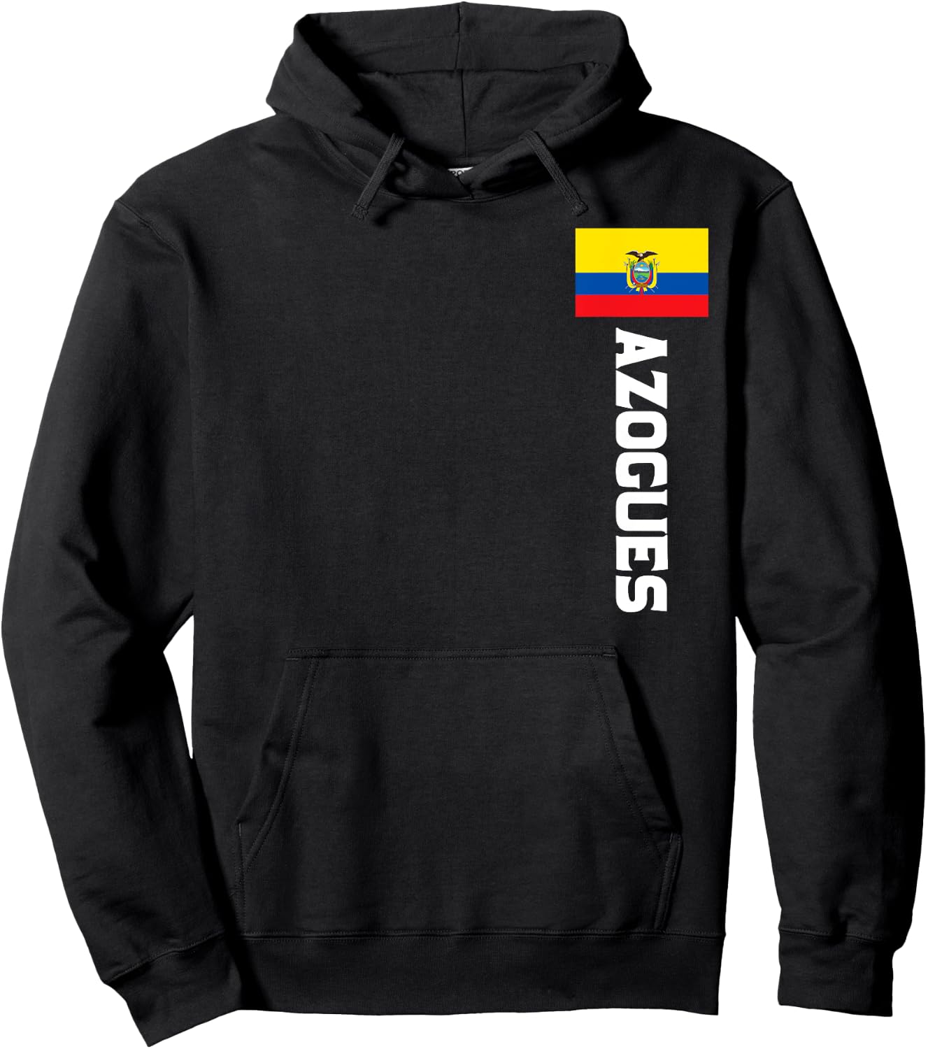 Azogues Ecuador Flag Emblem Escudo Bandera Hoodie - Hoodie | Black