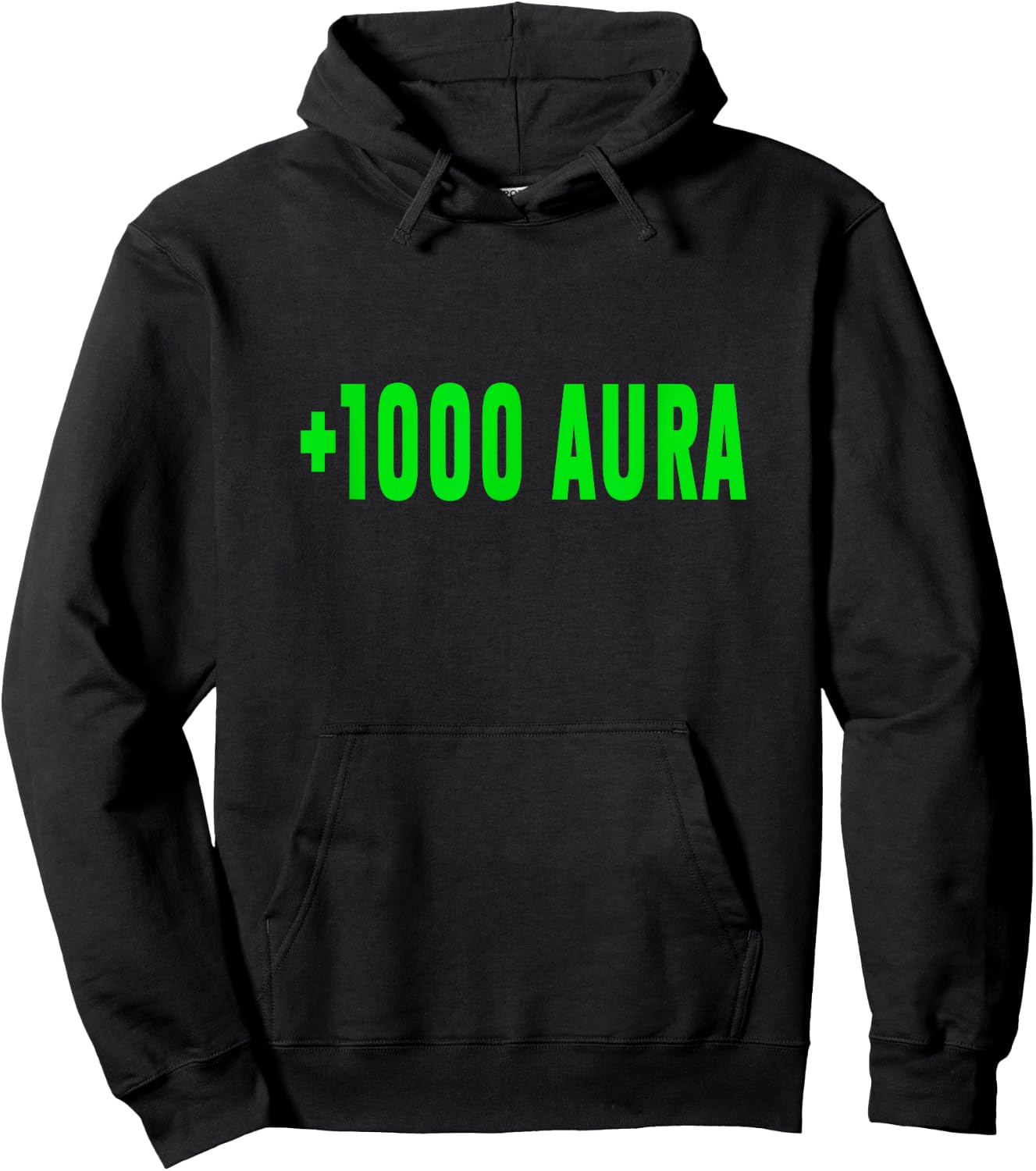 +1000 Aura Plus 1000 Aura Funny Meme Silly Joke Hoodie - Hoodie | Black