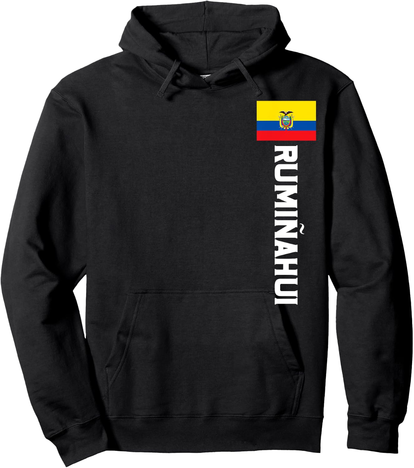 Rumiñahui Ecuador Flag Emblem Escudo Bandera Hoodie - Hoodie | Black