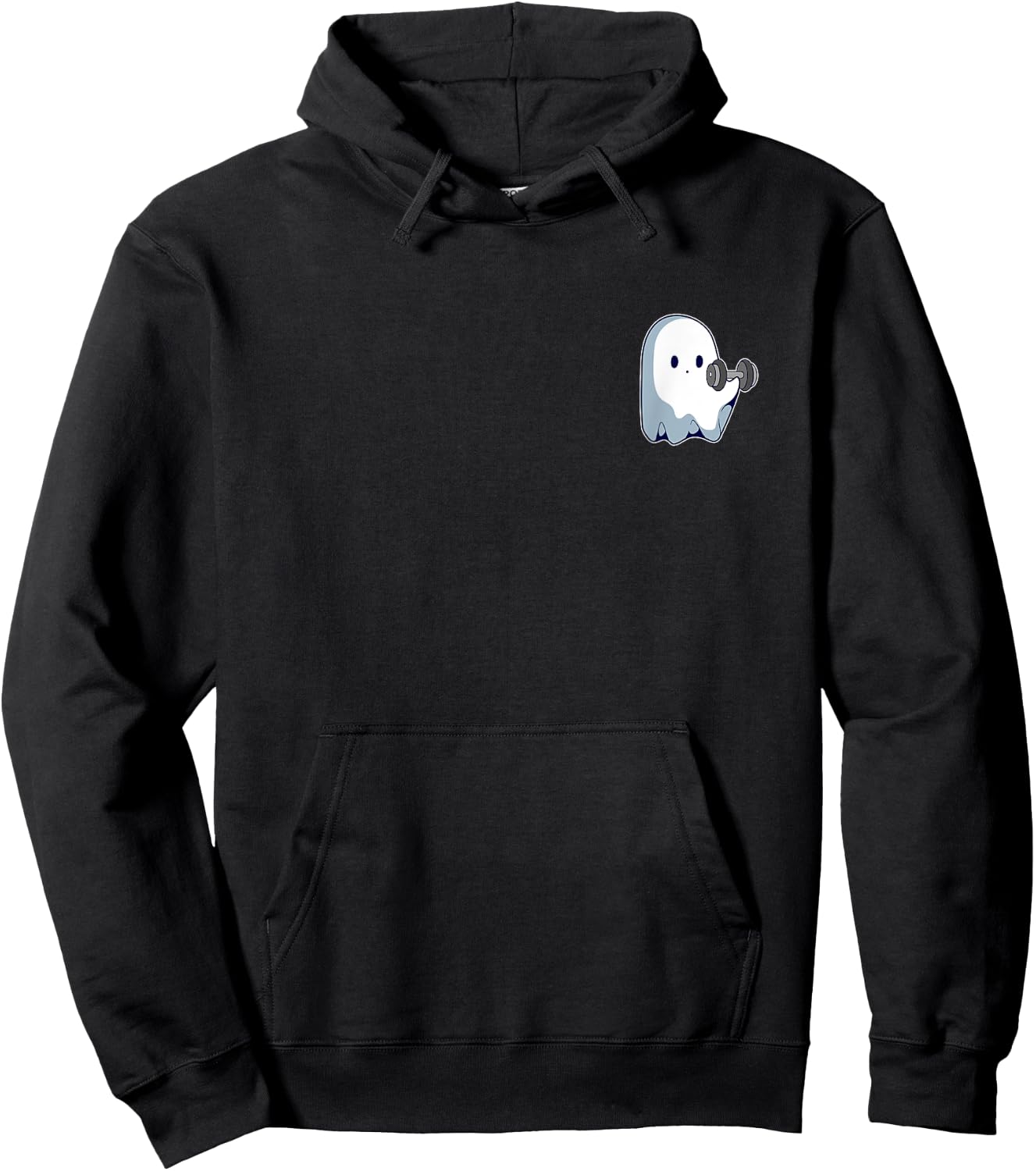 Ghost Weightlifting Pocket Funny Ghost Workout Halloween Hoodie - Hoodie | Black