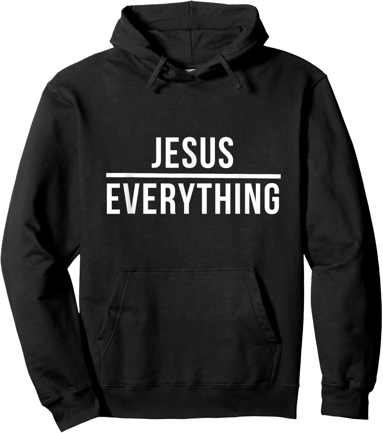 Jesus Over Everything Christ God Christian Worship Hoodie - Hoodie | Black
