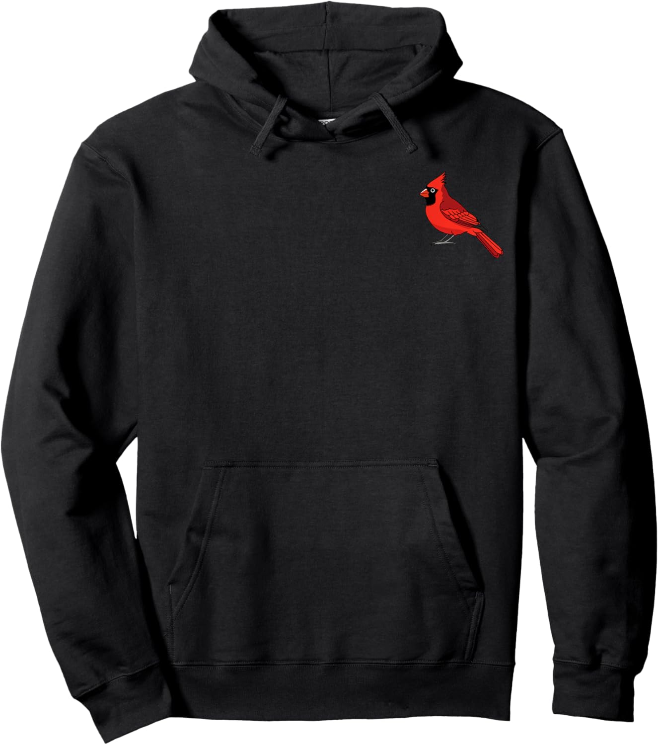 Lovely Northern Cardinal Bird Red Cardinal In Pocket Hoodie - Hoodie | Black