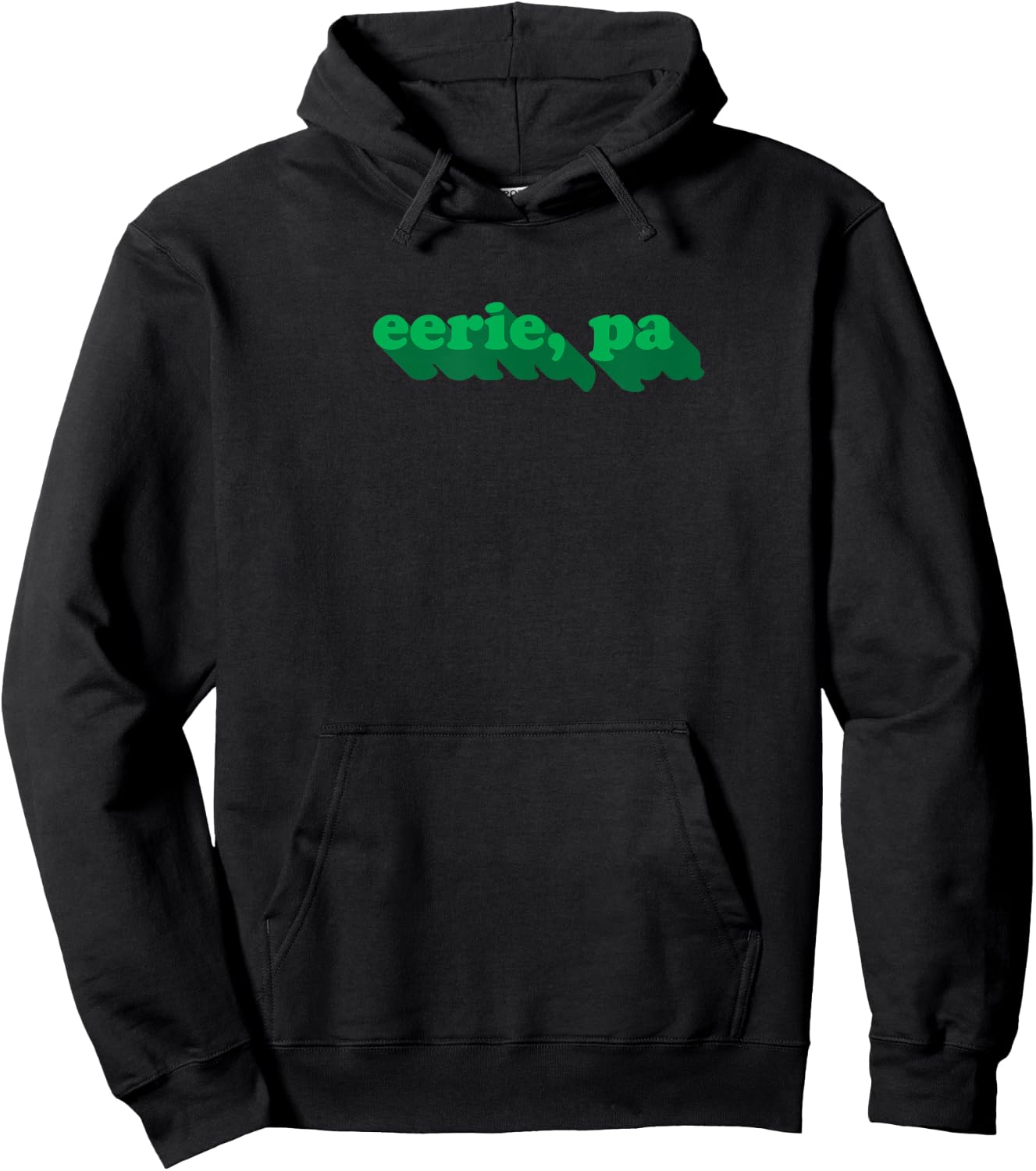 Eerie, PA | Funny Erie Pennsylvania Pun Halloween Hoodie - Hoodie | Black