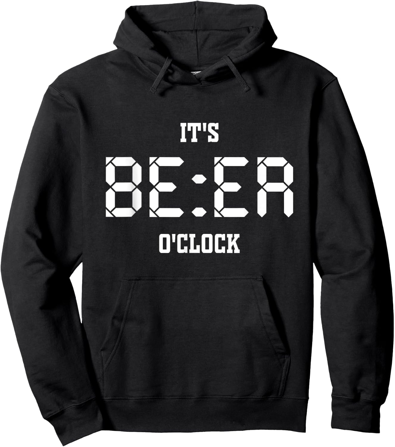 Enjoy Cool Sarcastic Quotes It's Beer O'clock Short Sleeve Hoodie - Hoodie | Black