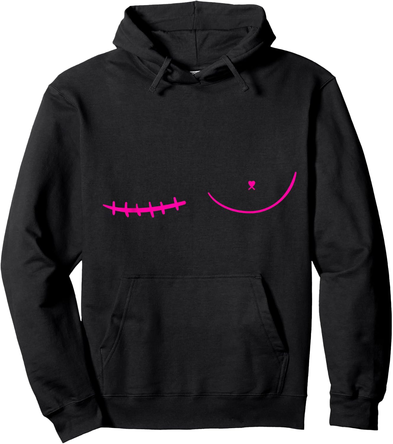 Right Mastectomy Scar Breast Cancer Survivor Hoodie - Hoodie | Black