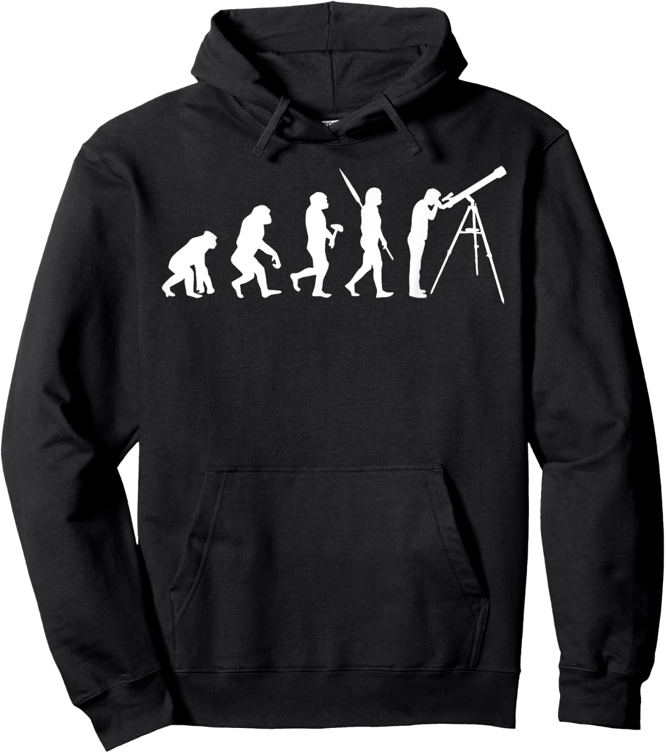 Funny Astronomy Evolution Shirt - Women's Black Short Sleeve - Small - Regular Fit - Cotton 65%, Polyester 35% Hoodie - Hoodie | Black