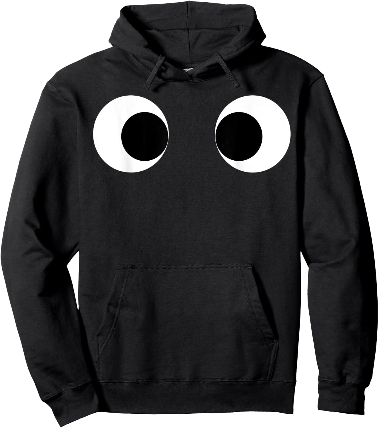 Really Creepy Scary Side Eyes Eyeballs Race Running Monster Hoodie - Hoodie | Black