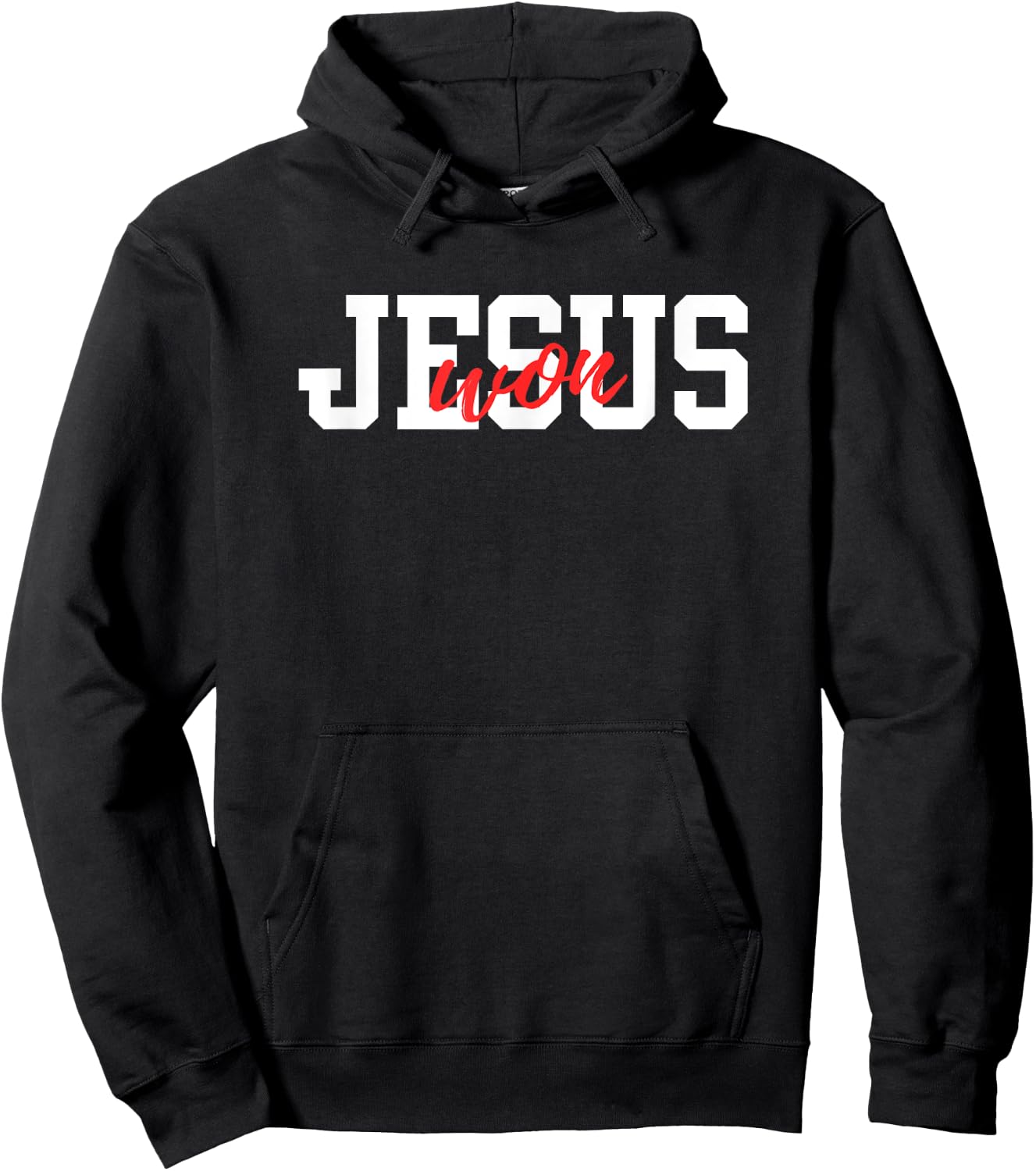 Christian, JESUS WON Hoodie - Hoodie | Black