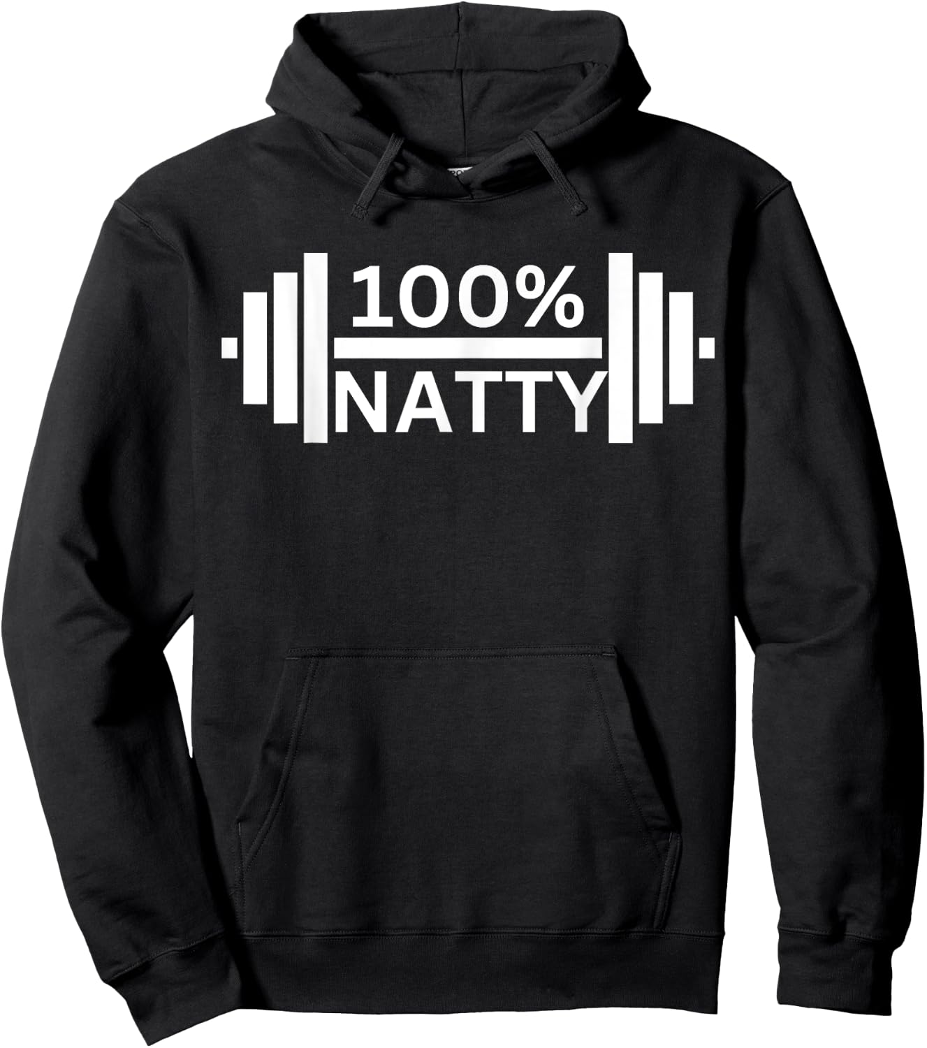 100% Natty Funny Weight Lifting Steroid Joke Hoodie - Hoodie | Black