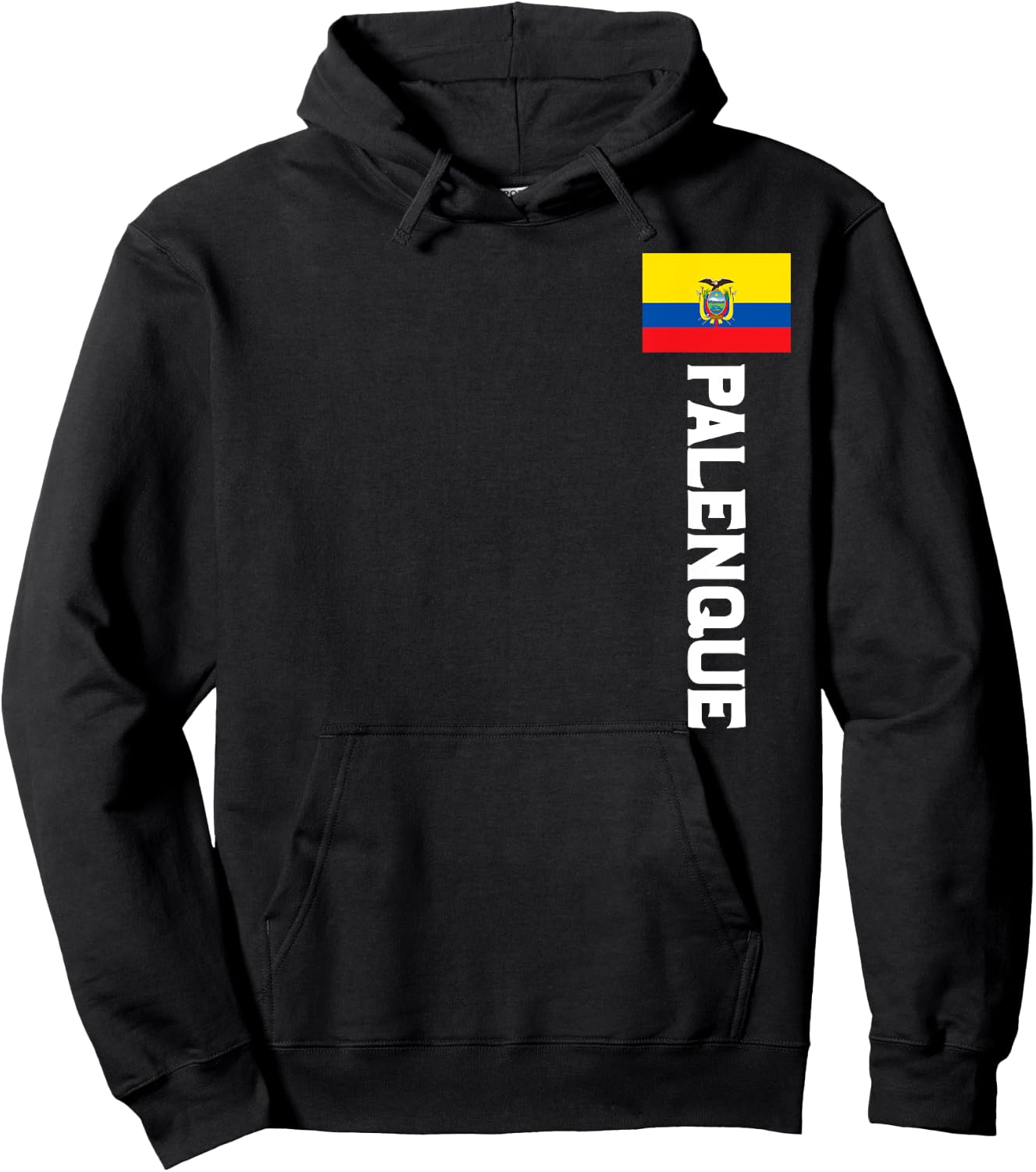Palenque Ecuador Flag Emblem Escudo Bandera Hoodie - Hoodie | Black
