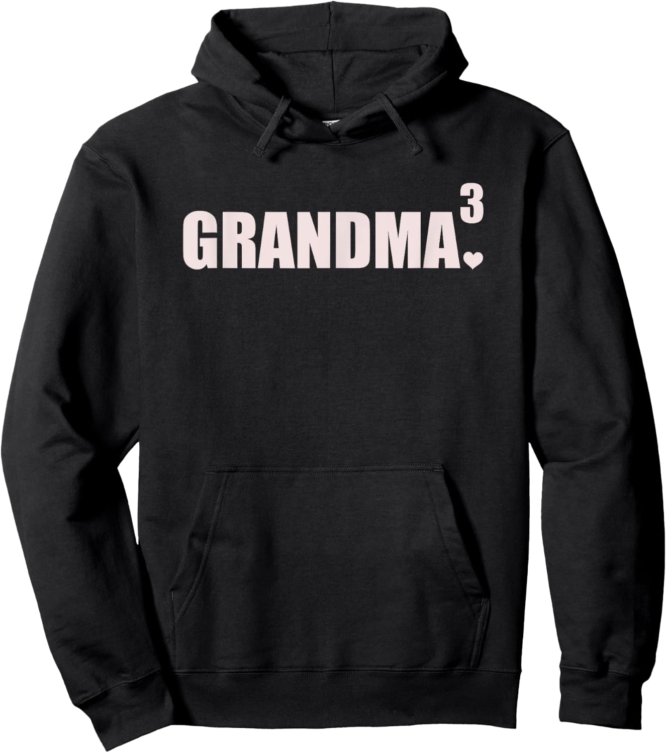 Grandma 3 Grandkids 3rd Time Cubed Grandma Of Three Hoodie - Hoodie | Black