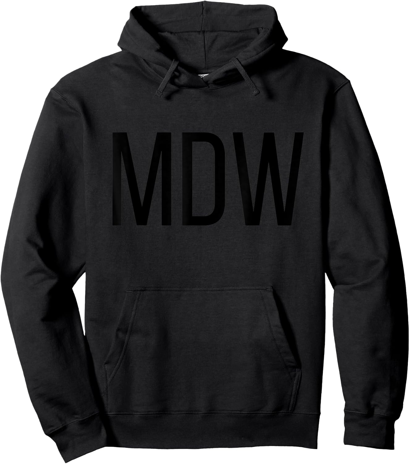 MDW Midway Chicago Illinois Airport Code Lists MDW Hoodie - Hoodie | Black