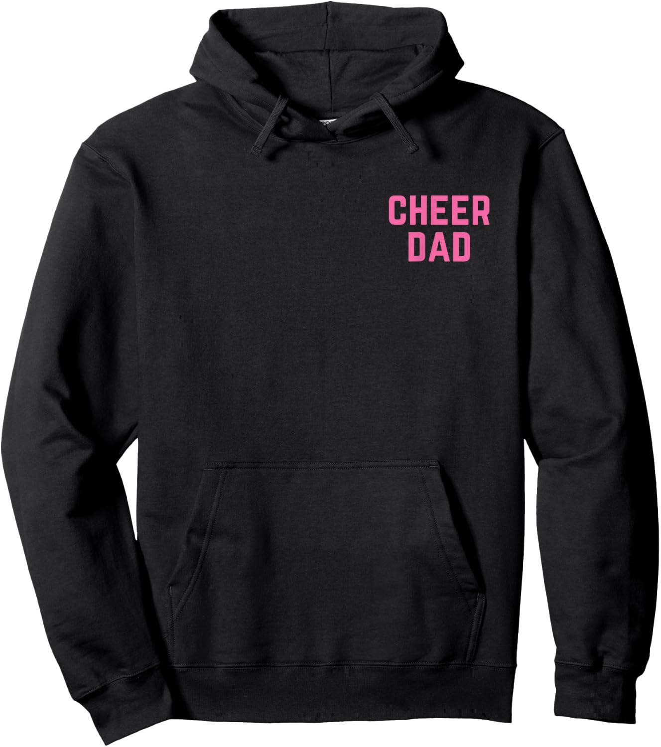 Cheer Dad Pink Cheerleading Pocket Hoodie - Hoodie | Black