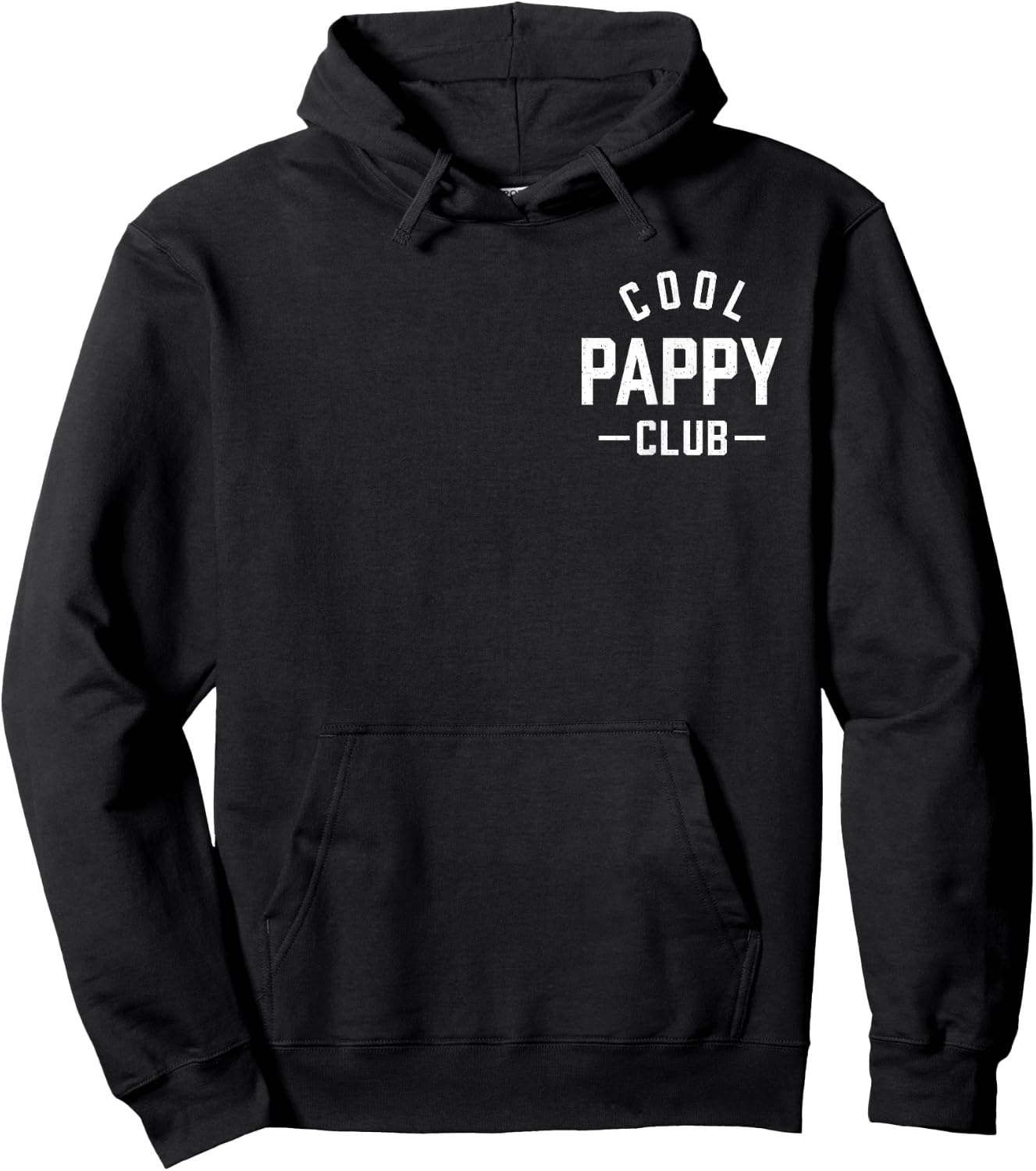 Pocket Cool Pappy Club Best Pappy Ever Retro Father's Day Hoodie - Hoodie | Black