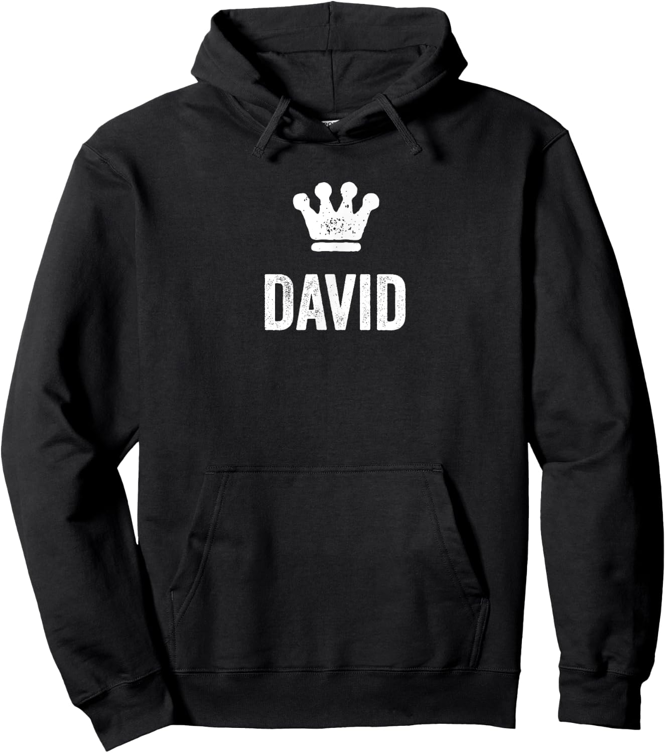 David the King / Crown & Name Design Called David Hoodie - Hoodie | Black