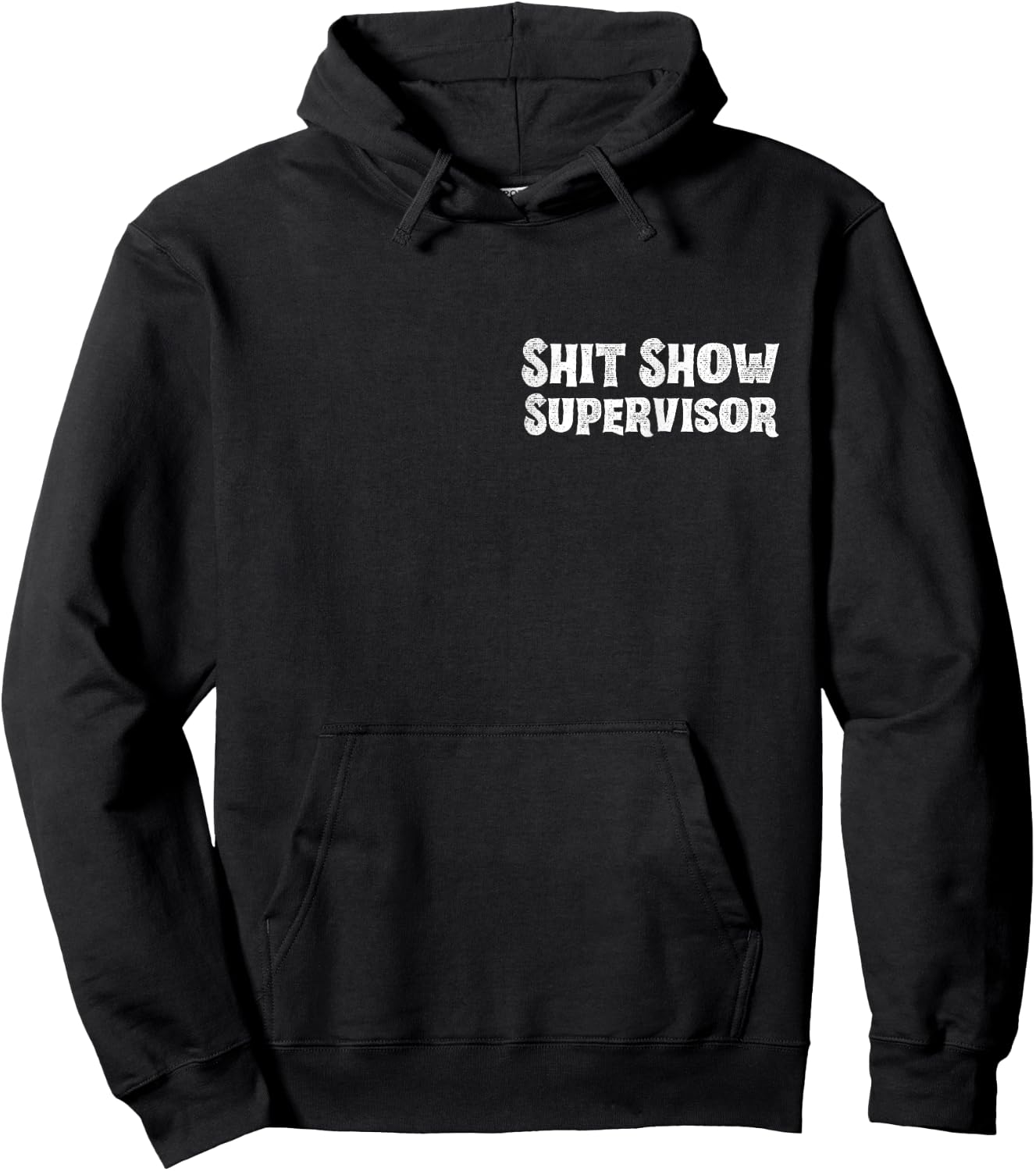 Shit Show Supervisor Skull Boss Skeleton (On Back) Hoodie - Hoodie | Black