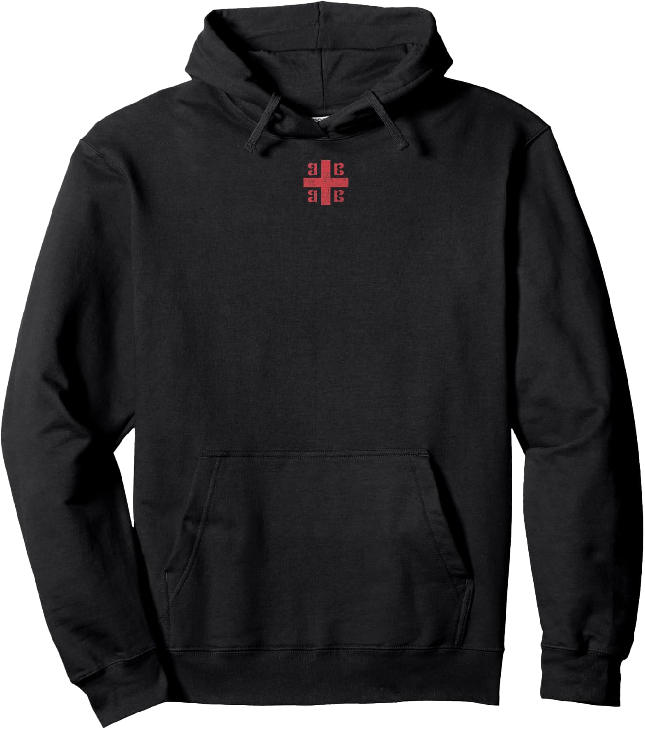 Serbian Cross Flag Coat of Arms Serbia Orthodox Church Hoodie - Hoodie | Black