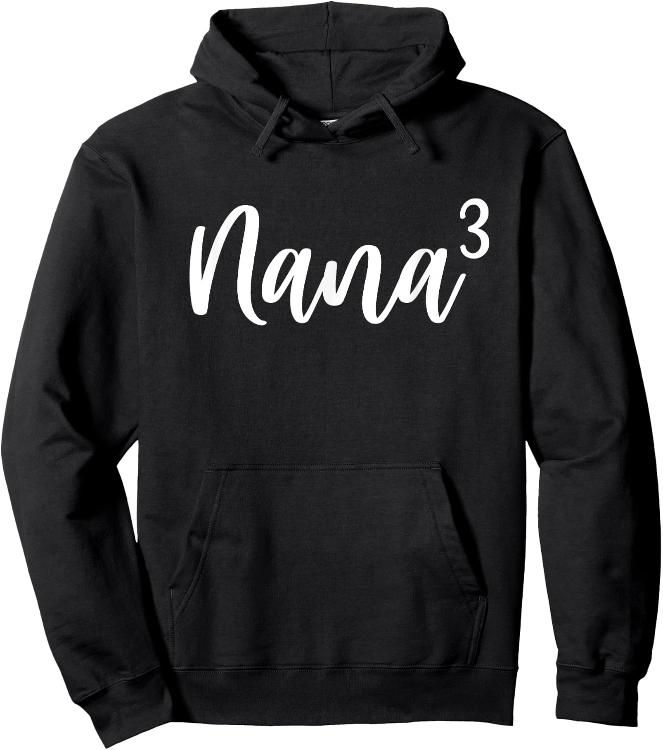 Nana of 3 Grandma of Three Cute Baby Announcement Hoodie - Hoodie | Black